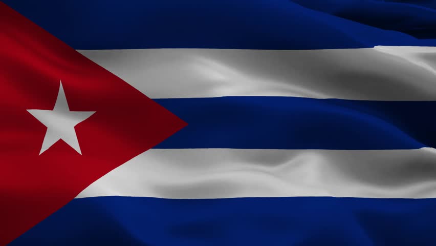 Flag of Cuba waving animation 4k.