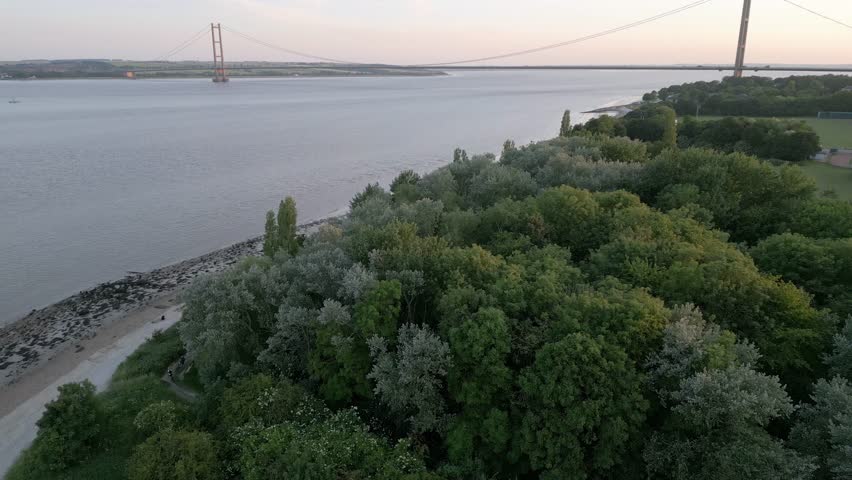 Video of the Humber Bridge on a summer evening.