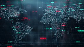 Forex trade with digital world map. Financial trading prices. Global finance exchange index concept. Cryptocurrency or stock market chart and data. Bitcoin BTC and ethereum ETH background - Powered by Shutterstock - Get 15% off with code: PIKWIZARD15