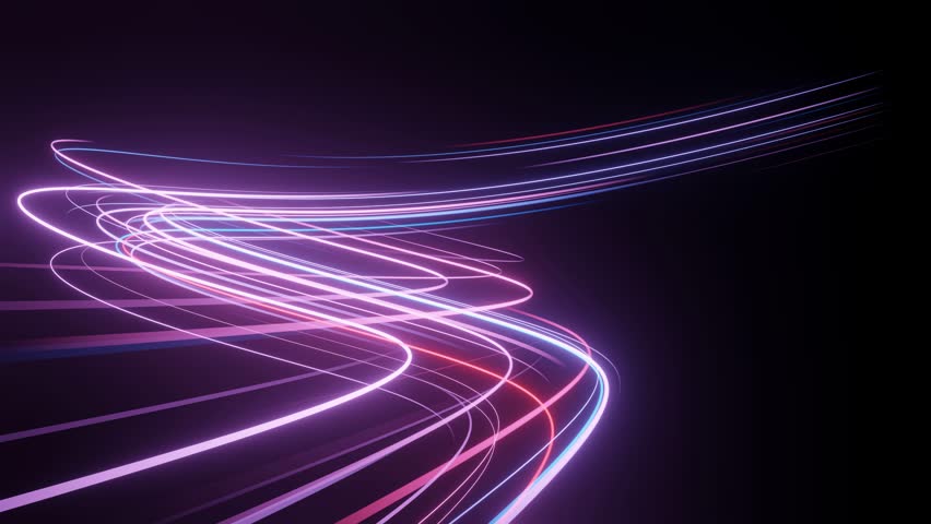 Curve light streaks animation. Seamless loop. For effect overlay, background, wallpaper - Powered by Shutterstock - Get 15% off with code: PIKWIZARD15
