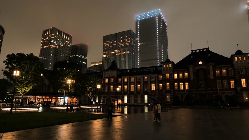 Tokyo train station by Night