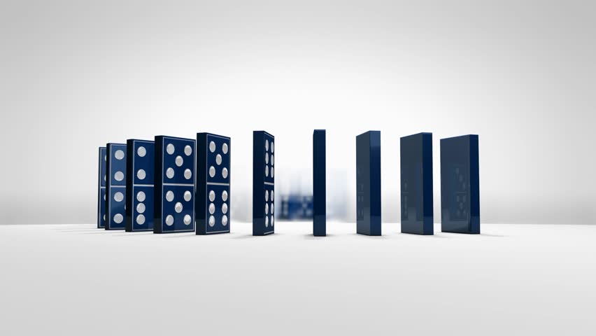 Dominos Effect 3D Animation - Flip, Fall, and Interaction - Artistic Visuals and Motion Design