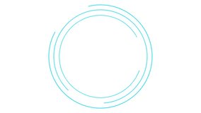 Animated blue circular frame spins. Linear symbol rotates. Copy space for text. Vector illustration isolated on white background. - Powered by Shutterstock - Get 15% off with code: PIKWIZARD15