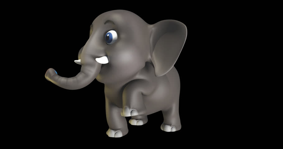 Elephant Short Tusks - 3D Model Animated - PixelBoom