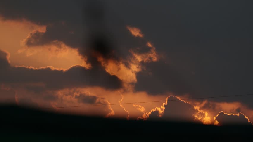 Beauty in the nature, Dramatic Clouds at sunset.