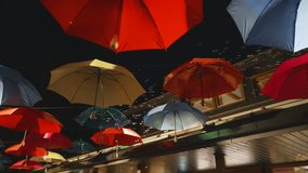 Night Movie of Karuizawa Umbrella Sky and Soap Bubble , Harunire Terrace Scenery