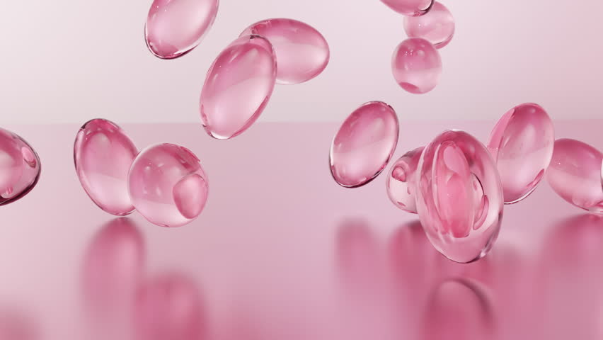Vitamin capsules of white serum, cream, and lotion drops into Micro skin cells for UV protection, repair skin care concept. | Shutterstock HD Video #1105197637