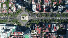drone descent shot of angel of independence in mexico city - Powered by Shutterstock - Get 15% off with code: PIKWIZARD15