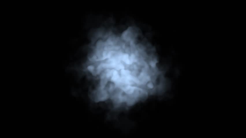 Soft Fog In Slow Motion On Dark Backdrop. Realistic Atmospheric Gray ...