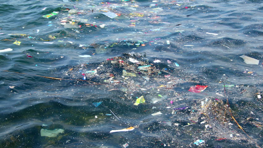 Ocean And Marine Pollution Footage.