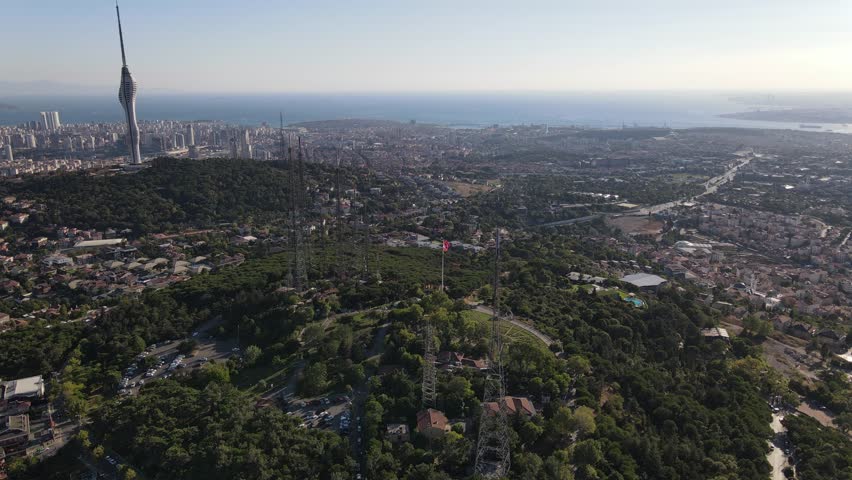 Radio Tower Transmitter Istanbul Drone