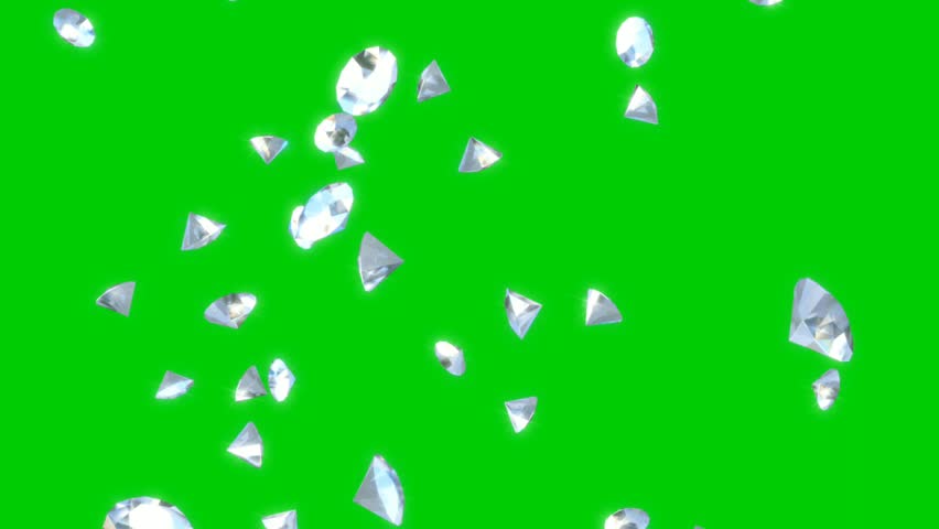 Bling 3d animation, green screen background, 4k video  Royalty-Free Stock Footage #1105215805