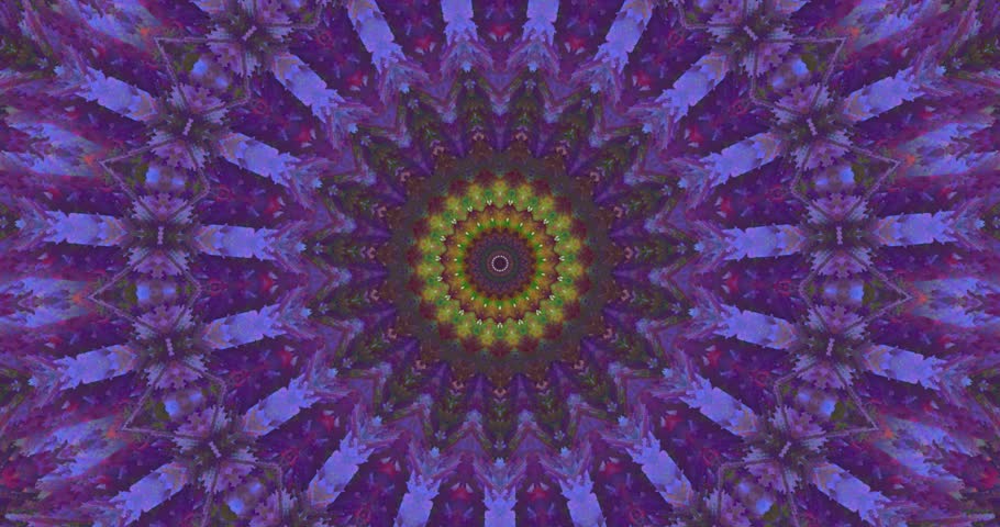 Soft colours kaleidoscope mooving pattern. Mandala relaxing background video.