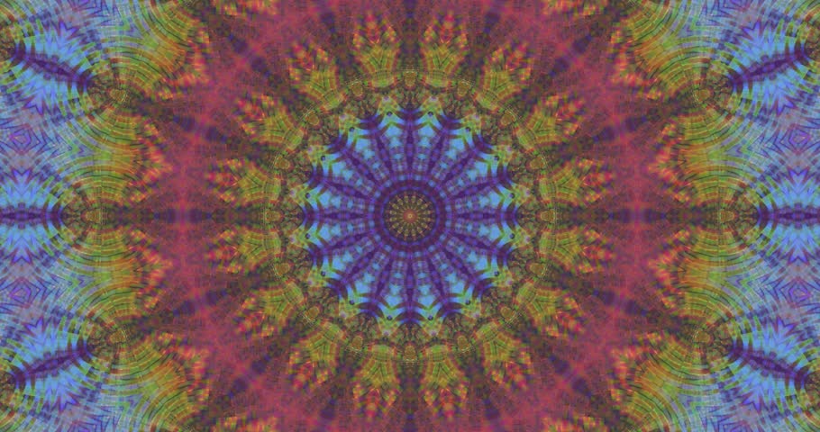 Soft colours kaleidoscope mooving pattern. Mandala relaxing background video.