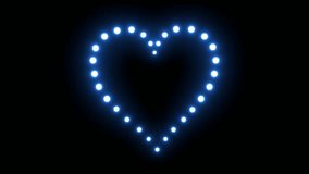 Animated Radial Concentric as Spot Led Lights Heart Icon with Blue Neon Light Effect Isolated on Black Background Valentine's day design element Glowing neon heart design Isolated on Black Backdrop. - Powered by Shutterstock - Get 15% off with code: PIKWIZARD15