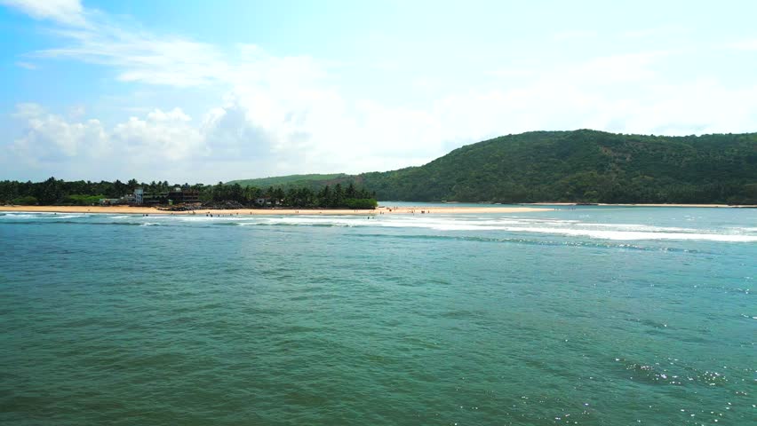 beautiful devgab beach bird eye wide view in malvan