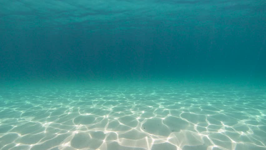 Underwater seascape sandy ocean floor with ripples of water surface in the Atlantic ocean, natural scene, Spain, Galicia Royalty-Free Stock Footage #1105234207