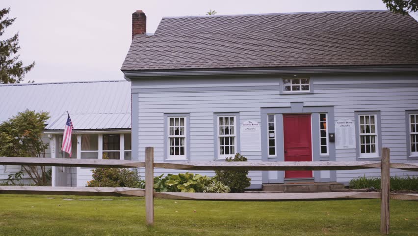 front view of the original Home of the Knights, Joseph Sr and Newel Knight and the place of the first branch of the church of Christ, Mormons located in Colesville, New York near Bainbridge.
