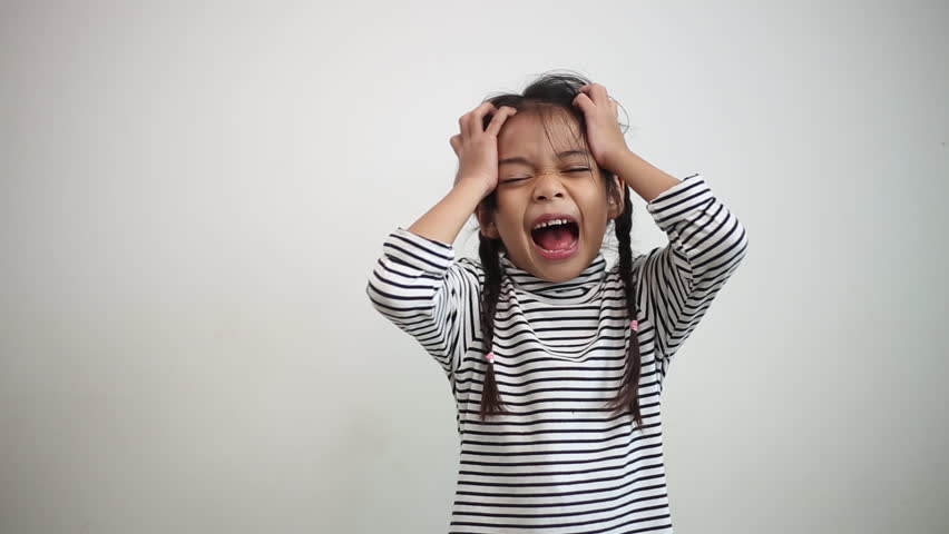 Child Shouting Loud. Portrait of Shocked, Angry, and Emotional Little Girl. Young Angry Girl Yelling Screaming Slow Motion. Upset Child Scream Loudly. Adhd Attention Deficit Hyperactivity Disorder. Royalty-Free Stock Footage #1105257273