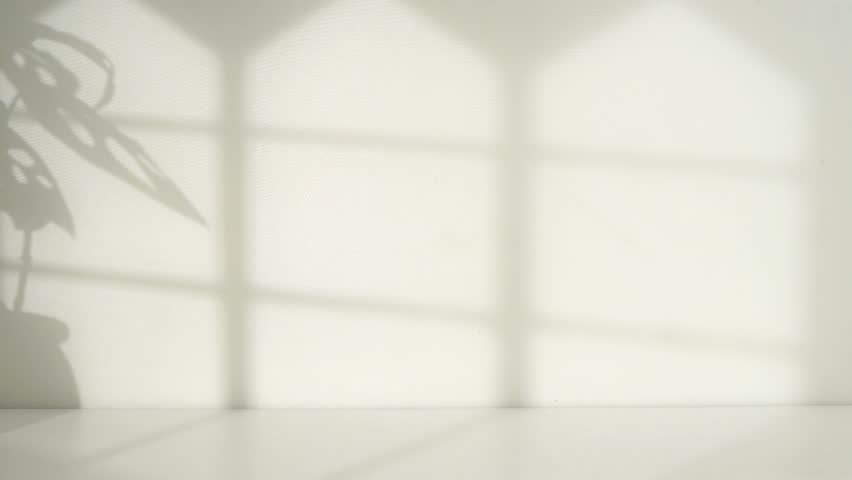 empty room with window shadow Royalty-Free Stock Footage #1105260519