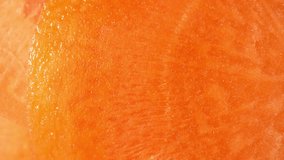 Macro video of a carrot slice using a probe lens. The lens highlights the translucent nature of the carrot, allowing the viewer to observe the fibrous structure within. Carrot background. 4K HDR
 - Powered by Shutterstock - Get 15% off with code: PIKWIZARD15