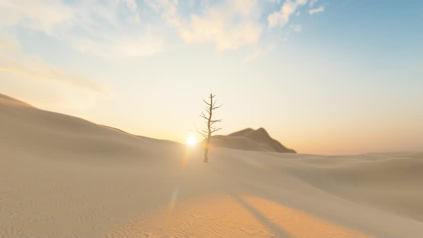 Desert with ecological environment damage and drought and water shortage Royalty-Free Stock Footage #1105279265