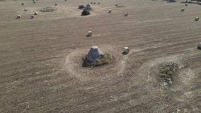 Raw video,field, Apulian dry stone hut - trulli