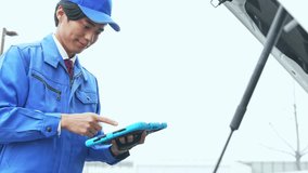 Auto mechanic inspecting the engine room. - Powered by Shutterstock - Get 15% off with code: PIKWIZARD15