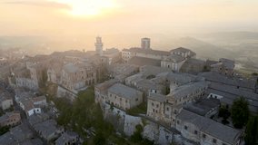 Montepulciano, Tuscany, Italy - June 29, 2022: Experience the charm of Montepulciano, Italy with stunning 4K stock video. Marvel at its medieval architecture, vineyards, and breathtaking vistas.