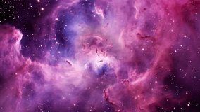 An amazing pink nebula in the boundless space. Research of new galaxies. High quality 4k footage - Powered by Shutterstock - Get 15% off with code: PIKWIZARD15