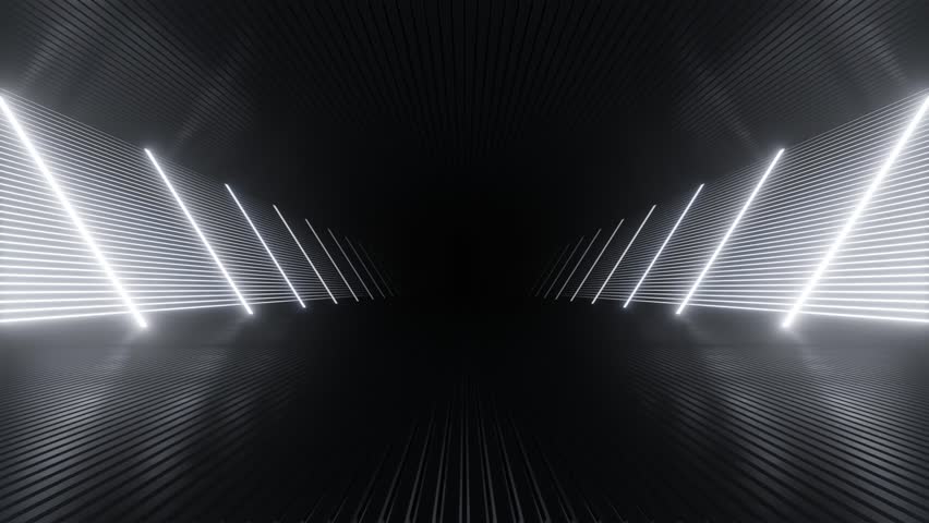 Abstract dark Sci Fi futuristic tunnel space with neon light, Loop animation. Royalty-Free Stock Footage #1105312927