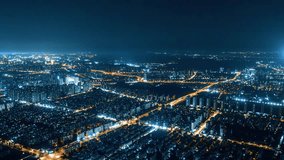 smart Connected city skyline. Futuristic network concept, city Technology. - Powered by Shutterstock - Get 15% off with code: PIKWIZARD15