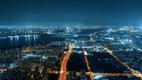 smart Connected city skyline. Futuristic network concept, city Technology. - Powered by Shutterstock - Get 15% off with code: PIKWIZARD15