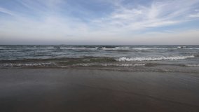 The sea and the waves have meanings and are related to each other. The artist took this video to express his feelings and imagination.