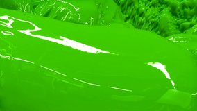 green liquid motion video background