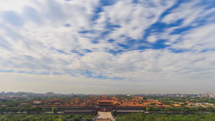 Beijing, China city skyline at the Forbidden City. (time-lapse)