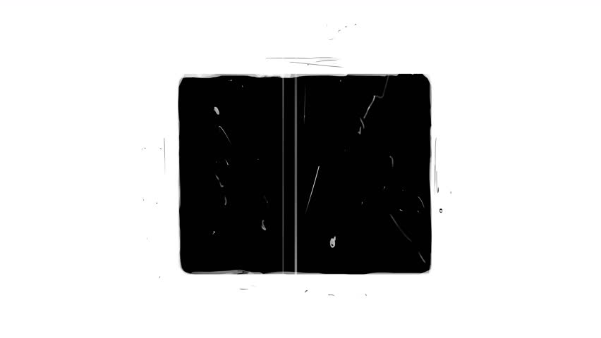 White retro square with scratches and damage lines on a black screen. Retro frame effect with film damage. Stock video for cutting clips with memories. White roughness and scuffs in 4k with alpha. | Shutterstock HD Video #1105351407