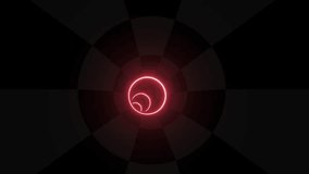 This stock motion graphic  video of 
4K Red tunnel  with gentle overlapping curves on seamless loops.