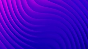 Glowing pink blue curve waves motion design abstract background. Seamless looping animation