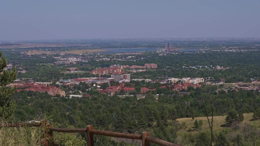 wide shot of town of boulder Colorado
