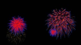 Red and Blue 4th of July fireworks celebration loop seamless, Colorful Firework in 4K resolution - Powered by Shutterstock - Get 15% off with code: PIKWIZARD15