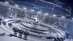 Futuristic Virtual Studio Background - CG Animated for Sci-Fi TV Sports or Events, VR Tracking System Stage Sets