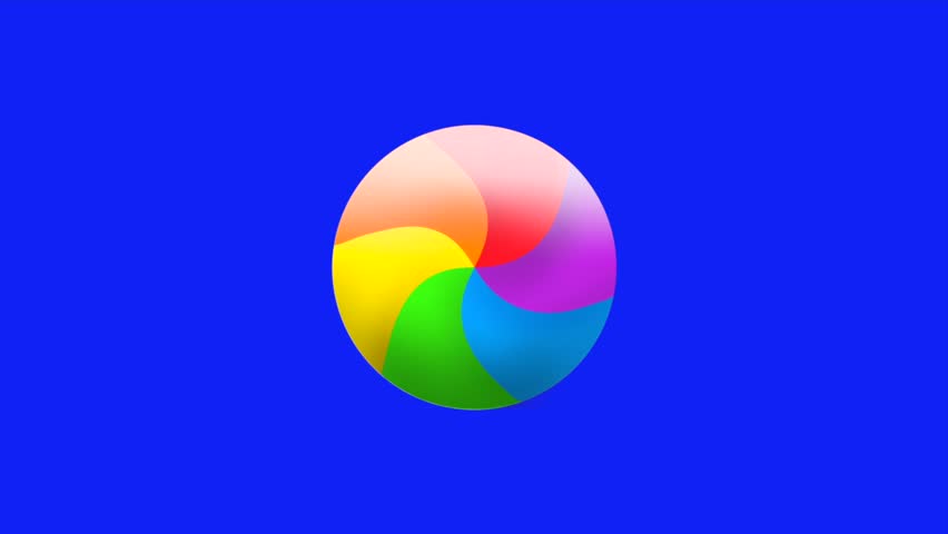Animation video loading spinning beach ball on blue screen background  , remove blue background on your video editing software Royalty-Free Stock Footage #1105380325