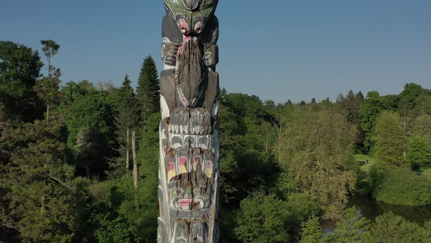 The public totam pole from Windsor Great Park, Runnymede, England, United Kingdom
