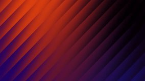 Abstract red orange and blue gradient on loop digital animation on wave striped pattern wallpaper background.