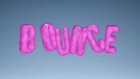 Bounce: Playful Pink Balloon with Vibrant Bubble Word. 4k 2160p Motion design.