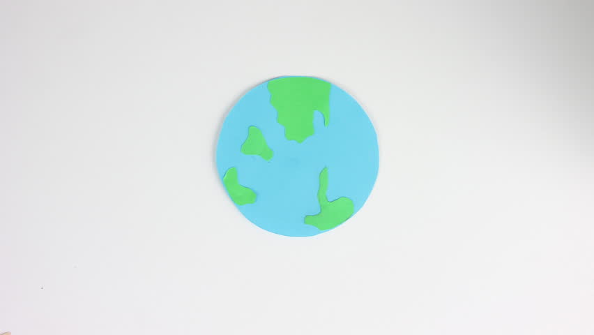 African american people together. Earth day postcard close up. Stop motion paper animation. Show love gesture. Racial unity concept. Black antiracism sign. Pink heart beat. Eco art card. Green globe. Royalty-Free Stock Footage #1105414839