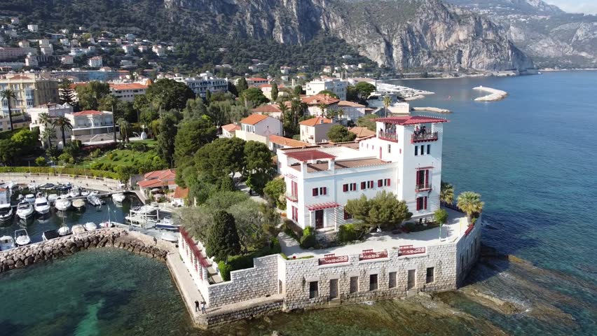 Aerial View of a Greek Villa. Located in Nice, France. Villa Kerylos. 
