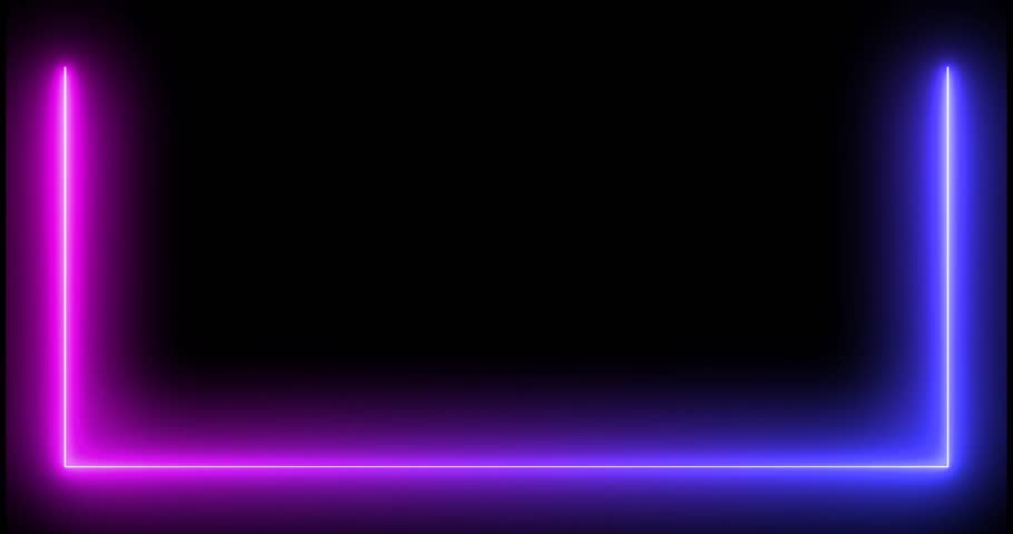 glowing neon light effect animation footage with rectangle shape or square box Royalty-Free Stock Footage #1105418133