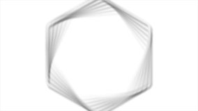 Metallic geometric smooth hexagon abstract tech background. Seamless looping motion design. Video animation Ultra HD 4K 3840x2160